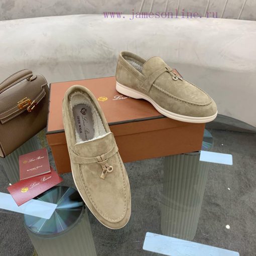 Loro Piana lambhair loafers, Italy's top cashmere retro elegant low-key luxury fashion, pracm7oc6xa3 - Image 10