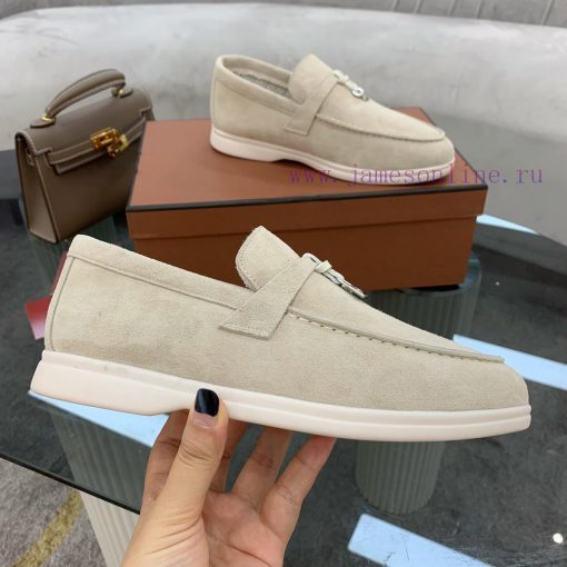 Loro Piana lambhair loafers, Italy's top cashmere retro elegant low-key luxury fashion, pracnna3apmw - Image 9