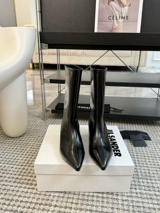 Jil Sander 24ss autumn and winter pointed low heel straight leg bootsMinimalist, soft, comfori2n4pmc