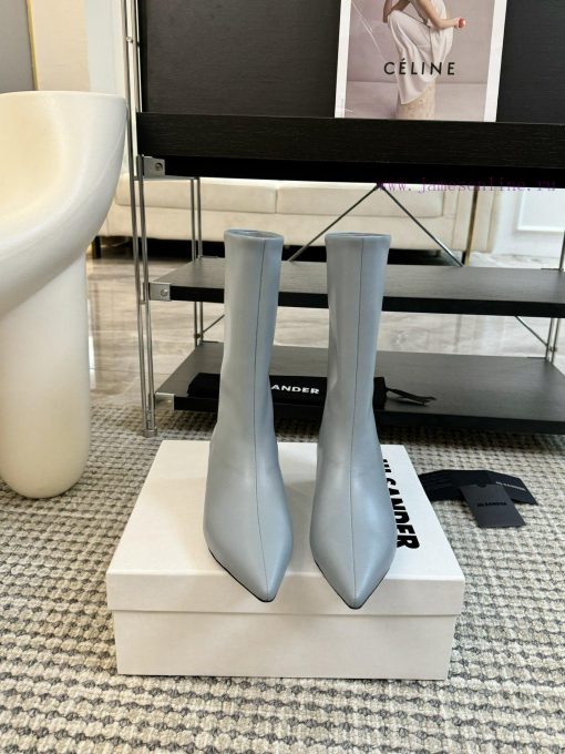 Jil Sander 24ss autumn and winter pointed low heel straight leg bootsMinimalist, soft, comfopvqdgz3q - Image 2