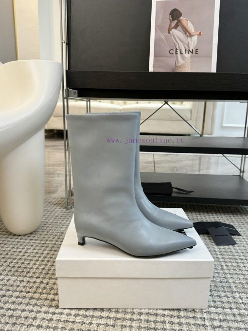 Jil Sander 24ss autumn and winter pointed low heel straight leg bootsMinimalist, soft, comfopvqdgz3q - Image 5