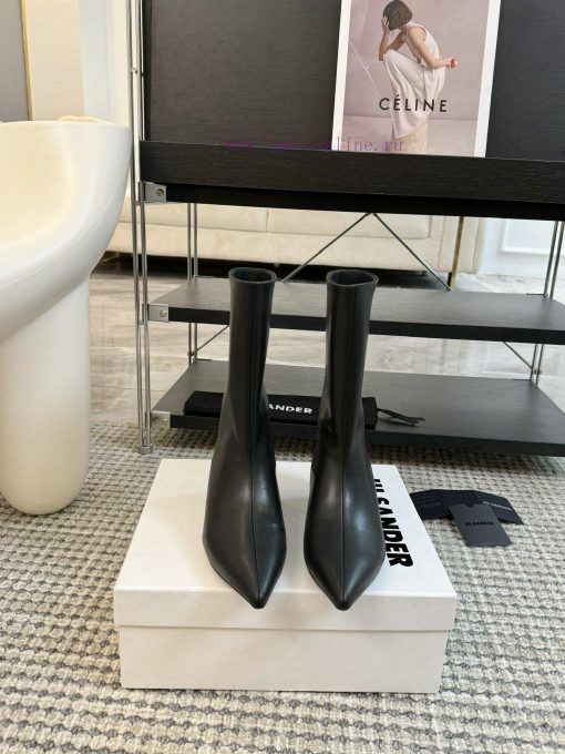 Jil Sander 24ss autumn and winter pointed low heel straight leg bootsMinimalist, soft, comfohw2nfhsr - Image 2