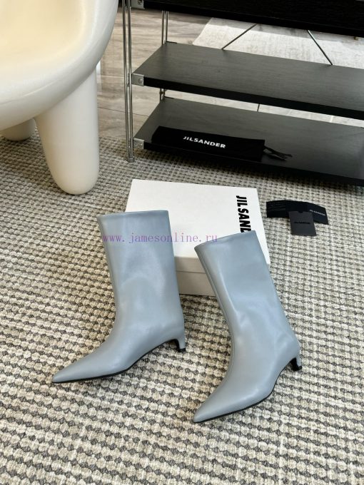 Jil Sander 24ss autumn and winter pointed low heel straight leg bootsMinimalist, soft, comfopvqdgz3q - Image 6