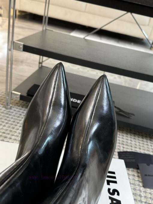 Jil Sander 24ss autumn and winter pointed low heel straight leg bootsMinimalist, soft, comfori2n4pmc - Image 9