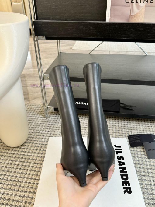 Jil Sander 24ss autumn and winter pointed low heel straight leg bootsMinimalist, soft, comfohw2nfhsr - Image 8