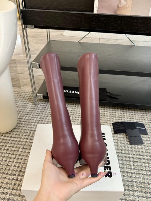 Jil Sander 24ss autumn and winter pointed low heel straight leg bootsMinimalist, soft, comfo5efimkir - Image 9