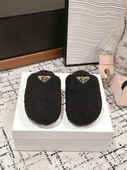 Top qualityPrada fw24 new arrival～P Home 2024 Autumn/Winter New Hairy SlippersHow could a parlbmeebm