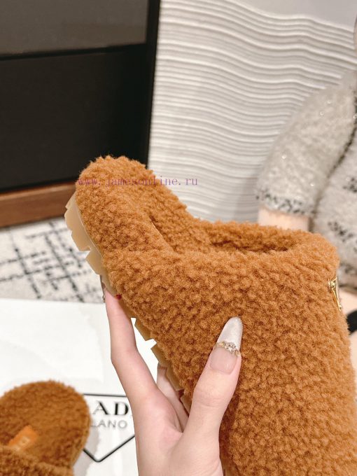 Top qualityPrada fw24 new arrival～P Home 2024 Autumn/Winter New Hairy SlippersHow could a pau2zxdrwq - Image 8