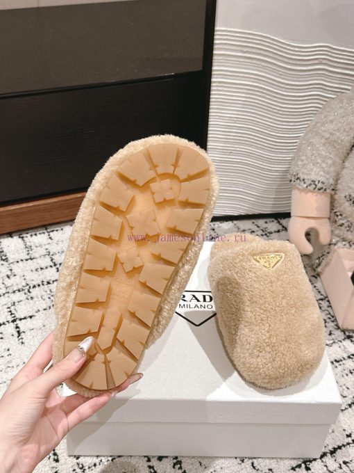 Top qualityPrada fw24 new arrival～P Home 2024 Autumn/Winter New Hairy SlippersHow could a pa501gsxrv - Image 10