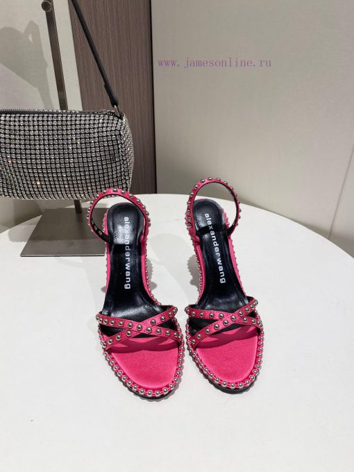 Alexander Wang Spring/Summer King High Quality High Heel Sandals Original logo with white le96ovk03y - Image 2