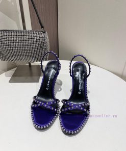 Alexander Wang Spring/Summer King High Quality High Heel Sandals Original logo with white lex2m3l7rc