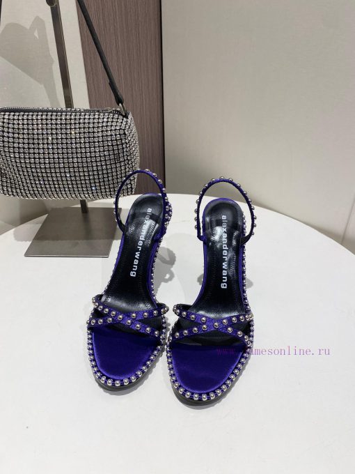 Alexander Wang Spring/Summer King High Quality High Heel Sandals Original logo with white lex2m3l7rc
