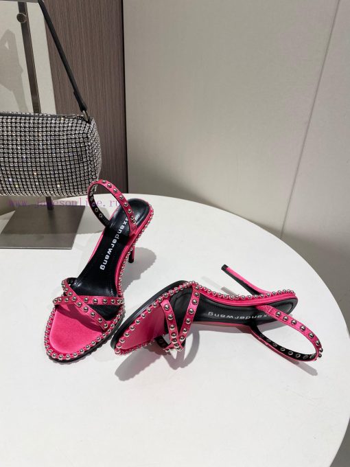 Alexander Wang Spring/Summer King High Quality High Heel Sandals Original logo with white le96ovk03y - Image 4