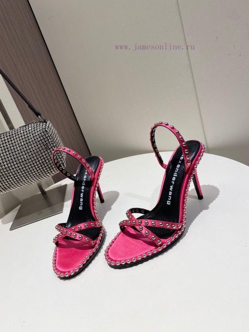 Alexander Wang Spring/Summer King High Quality High Heel Sandals Original logo with white le96ovk03y - Image 5
