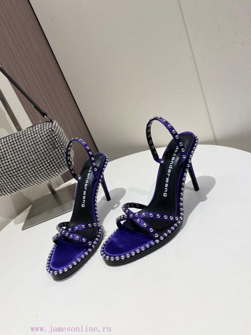 Alexander Wang Spring/Summer King High Quality High Heel Sandals Original logo with white lex2m3l7rc - Image 4