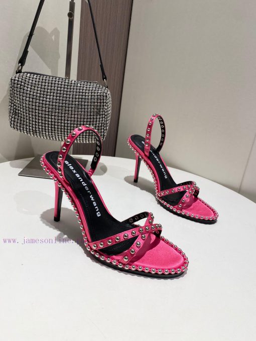 Alexander Wang Spring/Summer King High Quality High Heel Sandals Original logo with white le96ovk03y - Image 7