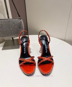 Alexander Wang Spring/Summer King High Quality High Heel Sandals Original logo with white lex5lysf4l