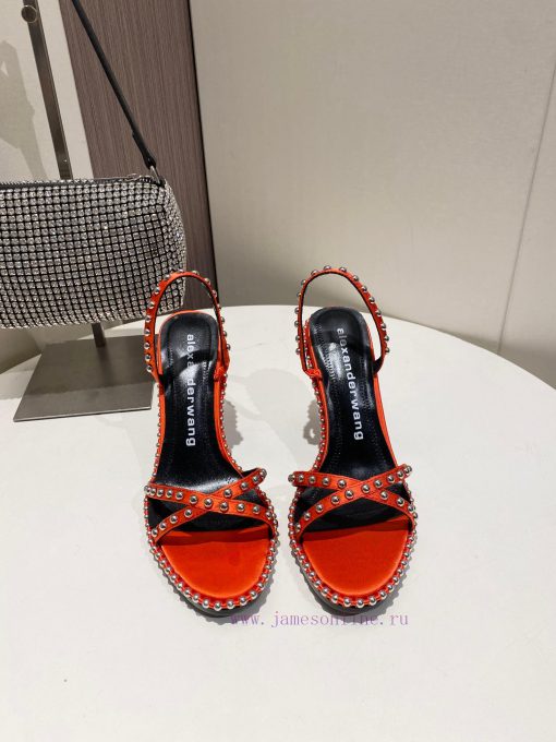 Alexander Wang Spring/Summer King High Quality High Heel Sandals Original logo with white lex5lysf4l