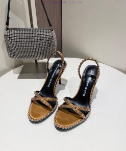 Alexander Wang Spring/Summer King High Quality High Heel Sandals Original logo with white leqk88roo8