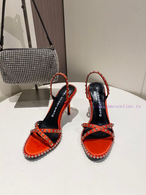 Alexander Wang Spring/Summer King High Quality High Heel Sandals Original logo with white lex5lysf4l - Image 3