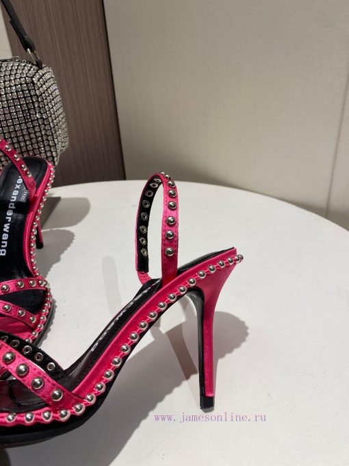 Alexander Wang Spring/Summer King High Quality High Heel Sandals Original logo with white le96ovk03y - Image 10