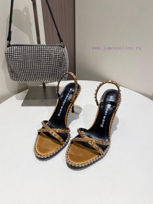 Alexander Wang Spring/Summer King High Quality High Heel Sandals Original logo with white leqk88roo8 - Image 2