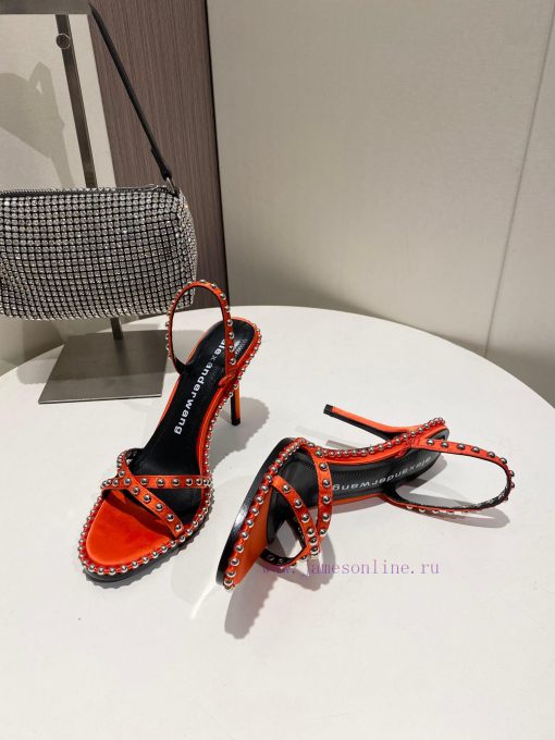 Alexander Wang Spring/Summer King High Quality High Heel Sandals Original logo with white lex5lysf4l - Image 4