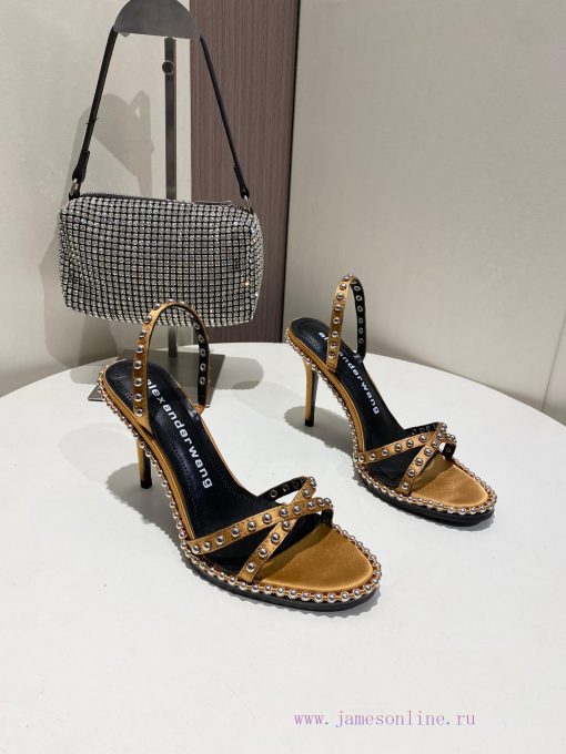 Alexander Wang Spring/Summer King High Quality High Heel Sandals Original logo with white leqk88roo8 - Image 5