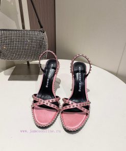Alexander Wang Spring/Summer King High Quality High Heel Sandals Original logo with white le9xi36zyn
