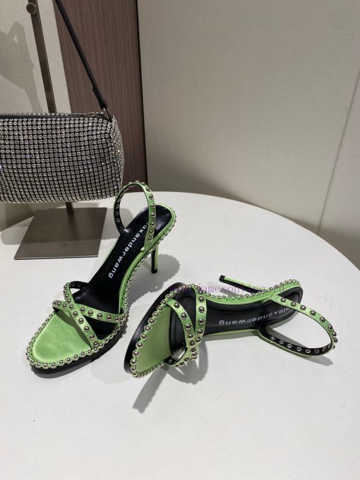 Alexander Wang Spring/Summer King High Quality High Heel Sandals Original logo with white lenwgf3ut2 - Image 3