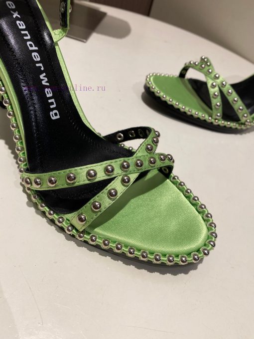 Alexander Wang Spring/Summer King High Quality High Heel Sandals Original logo with white lenwgf3ut2 - Image 5