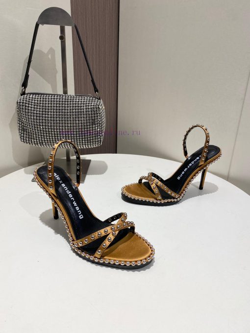 Alexander Wang Spring/Summer King High Quality High Heel Sandals Original logo with white leqk88roo8 - Image 10