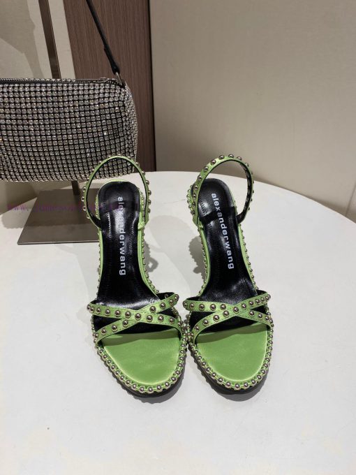 Alexander Wang Spring/Summer King High Quality High Heel Sandals Original logo with white lenwgf3ut2 - Image 7