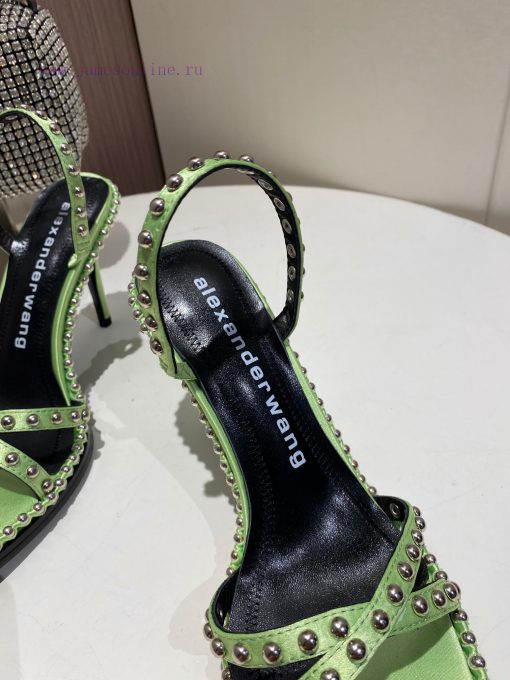 Alexander Wang Spring/Summer King High Quality High Heel Sandals Original logo with white lenwgf3ut2 - Image 8