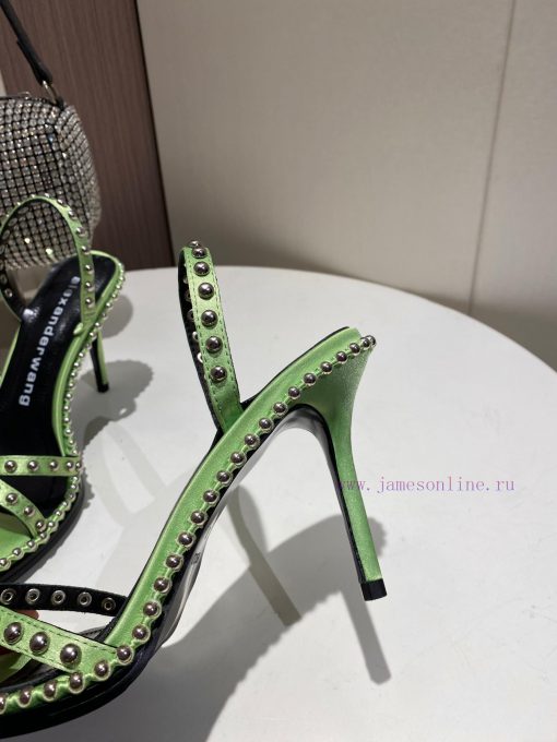 Alexander Wang Spring/Summer King High Quality High Heel Sandals Original logo with white lenwgf3ut2 - Image 9