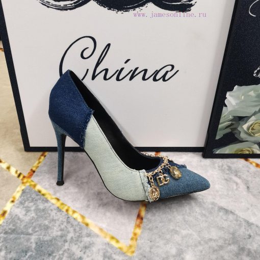 DG Top2024 official website synchronizes new chain decorated denim high heelsPerfect attentihw6q5mmq - Image 9