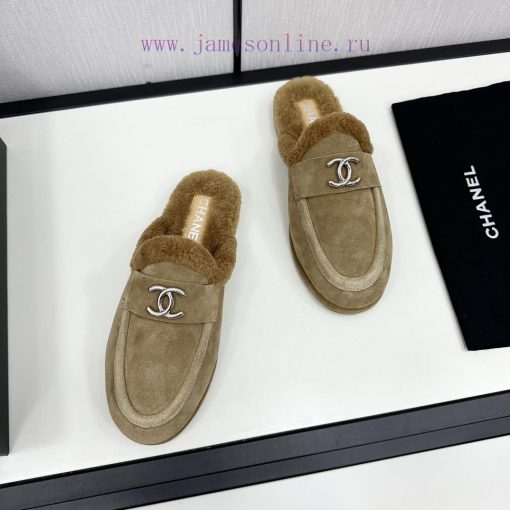 Chanel 24K autumn and winter new furry loafersTeddy fur shoes are very comfortableMaillard b9yuy5i6r - Image 4