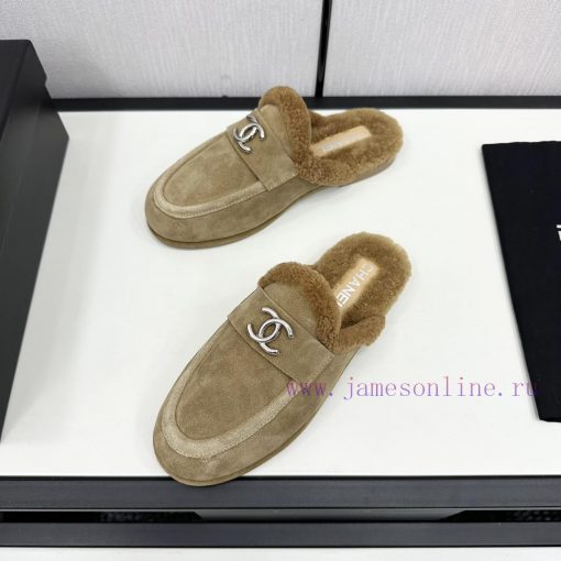 Chanel 24K autumn and winter new furry loafersTeddy fur shoes are very comfortableMaillard b9yuy5i6r - Image 7