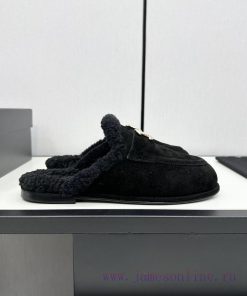 Chanel 24K autumn and winter new furry loafersTeddy fur shoes are very comfortableMaillard bbmu0dfu9