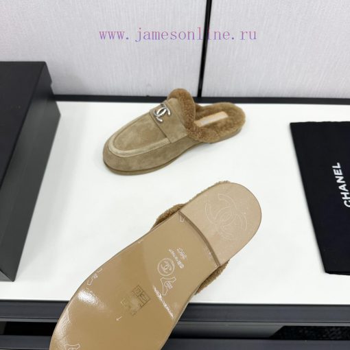 Chanel 24K autumn and winter new furry loafersTeddy fur shoes are very comfortableMaillard b9yuy5i6r - Image 9