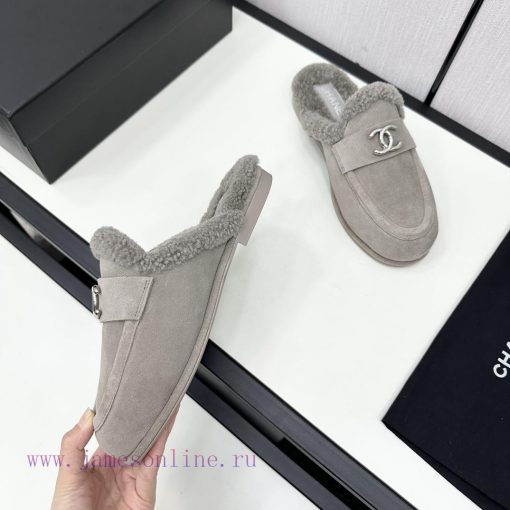 Chanel 24K autumn and winter new furry loafersTeddy fur shoes are very comfortableMaillard b7moa6v0e - Image 6