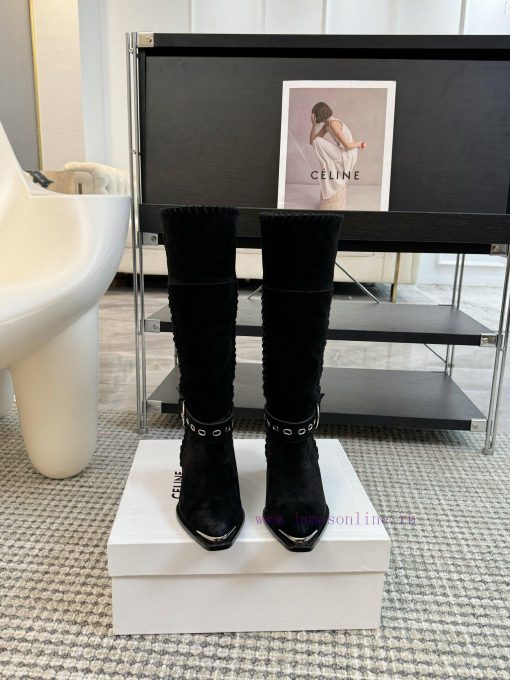 CELINE's latest retro fashion boots, runway styles, fashion bloggers promote the same early au3fkuyr