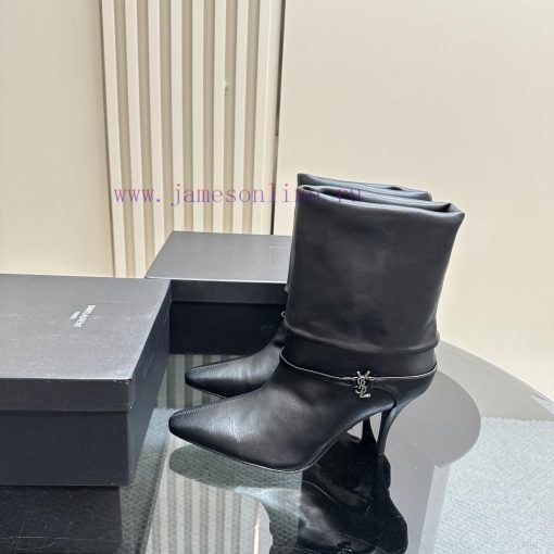 Saint Lauren YSL Saint LaurentSide zipper short boot versionThe latest autumn and winter 202lhd9385x