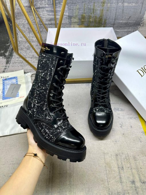 D-Unit and ankle boots are eye-catching, fashionable, and exquisite, blending black and whitibq0oc4j - Image 2
