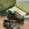 2024 early autumn new thick sole single shoe GUcc 𝐢 boat anchor buckle loafers ️️️ Top levelc2snwrel