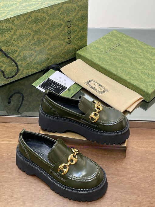 2024 early autumn new thick sole single shoe GUcc 𝐢 boat anchor buckle loafers ️️️ Top levelc2snwrel