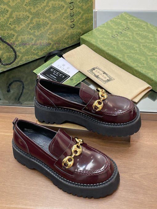 2024 early autumn new thick sole single shoe GUcc 𝐢 boat anchor buckle loafers ️️️ Top levelk8l80gv4 - Image 2