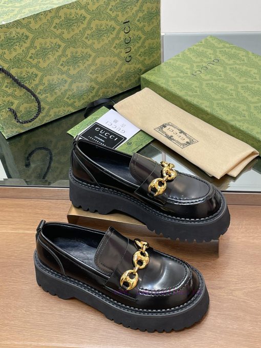 2024 early autumn new thick sole single shoe GUcc 𝐢 boat anchor buckle loafers ️️️ Top levellqgg9f3w