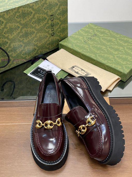 2024 early autumn new thick sole single shoe GUcc 𝐢 boat anchor buckle loafers ️️️ Top levelk8l80gv4 - Image 5
