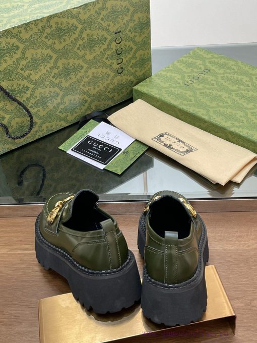 2024 early autumn new thick sole single shoe GUcc 𝐢 boat anchor buckle loafers ️️️ Top levelc2snwrel - Image 9